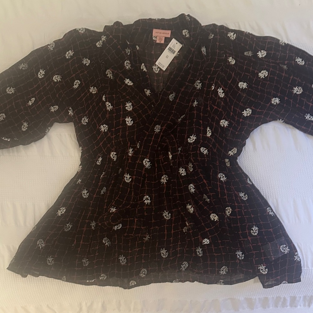 Anthropologie Black and White Blouse